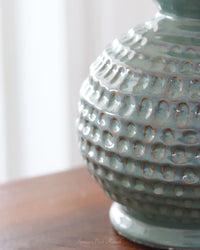 Electric Ceramic Textured Lamp Sage