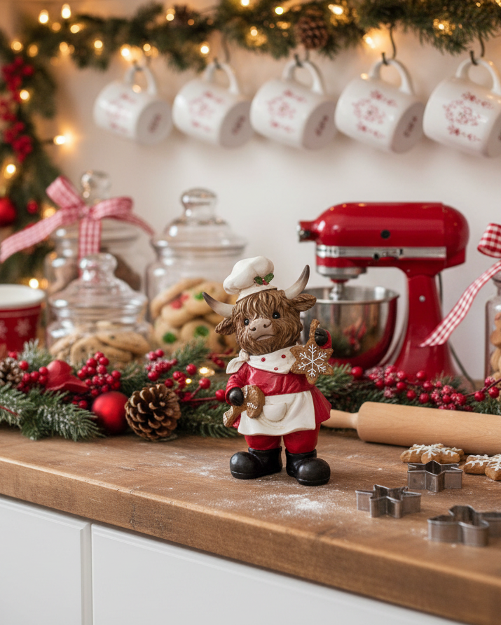 Holiday Highland Cow Chef