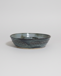 Wheat Design Chip'N Dip Bowl Denim Blue