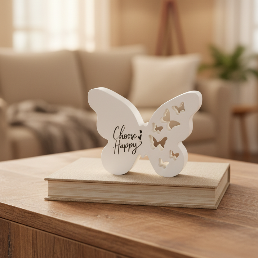 Choose Happy Butterfly Cutout