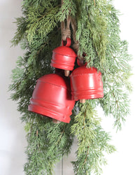 Handmade Classic Artisan Bells Red Set of 3