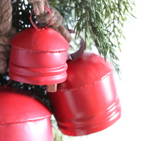 Handmade Classic Artisan Bells Red Set of 3