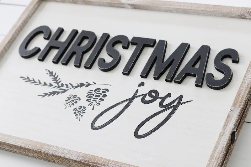 Reversible Christmas and Family Wood Sign