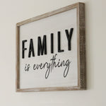 Reversible Christmas and Family Wood Sign