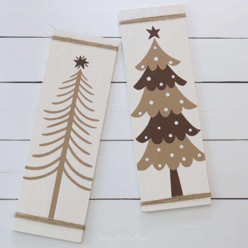 Scandi Christmas Tree Signs