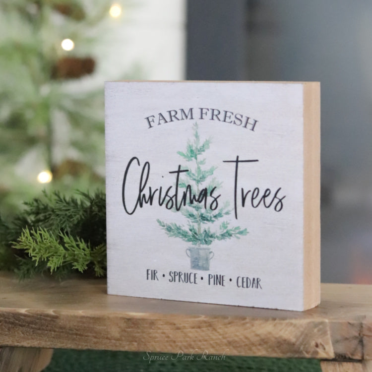 Farm Fresh Christmas Trees Block