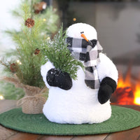 Chubby Snowman With Greenery