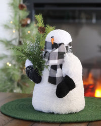 Chubby Snowman With Greenery