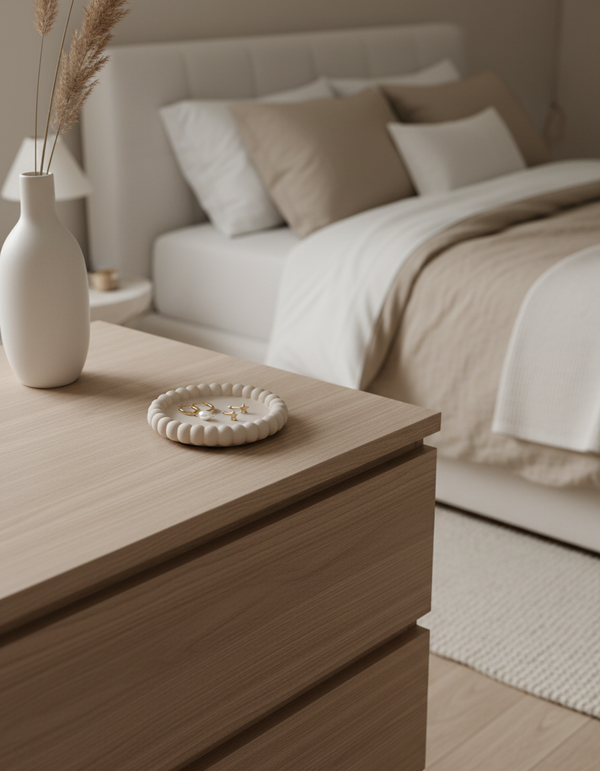 Circle Bubble Tray Beige