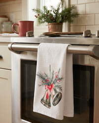 Classic Christmas Tea Towel - Bells