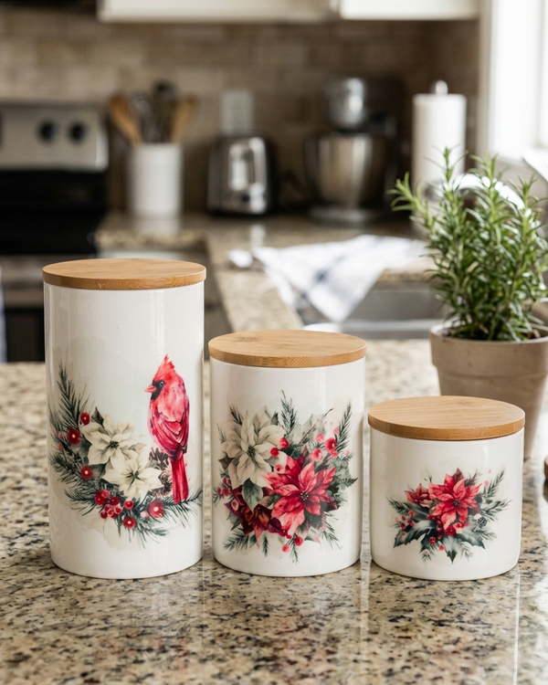 Classic Christmas Canister Set