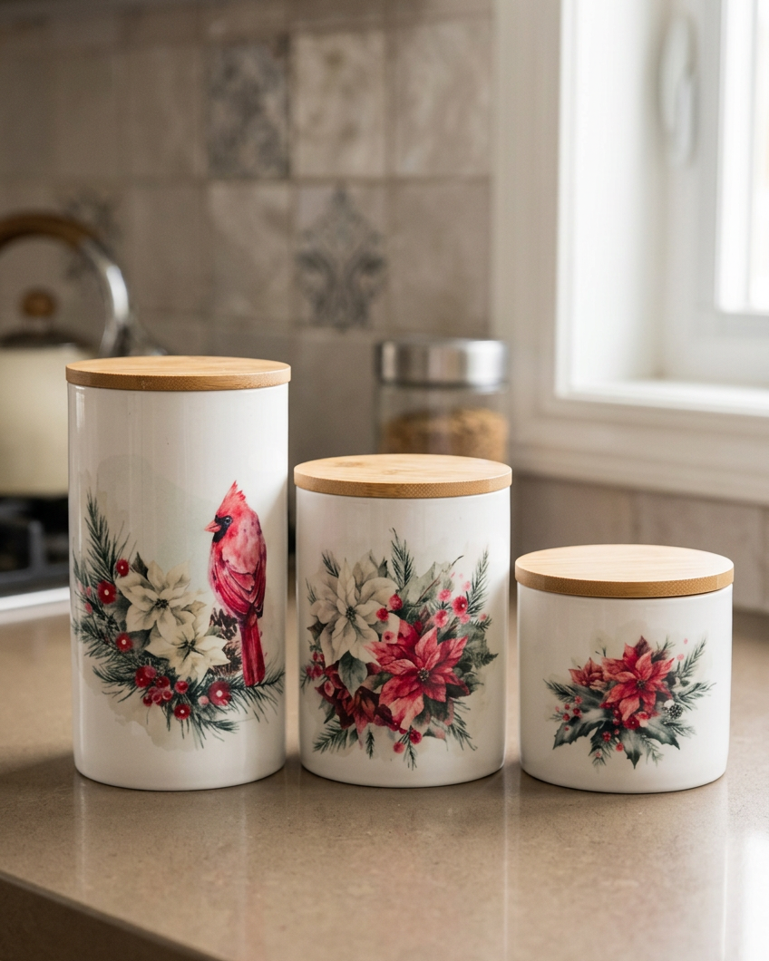 Classic Christmas Canister Set