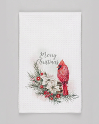 Classic Christmas Tea Towel - Cardinal