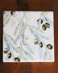 Coaster Set of 6 Olive