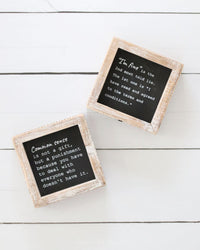 Reversible Common Sense and Fine Wood Sign