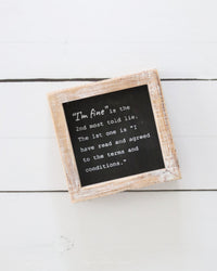 Reversible Common Sense and Fine Wood Sign