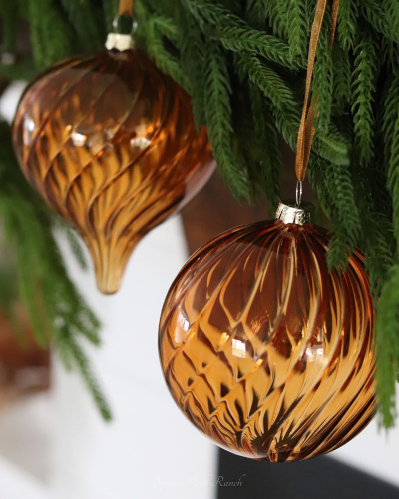 Copper Glass Swirl Ornament