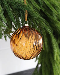 Copper Glass Swirl Ornament