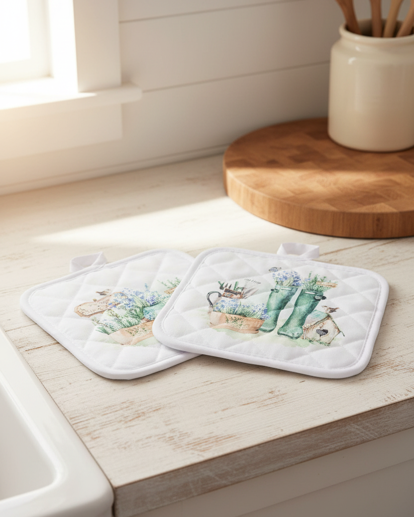 Country Garden Pot Holders Set of 2