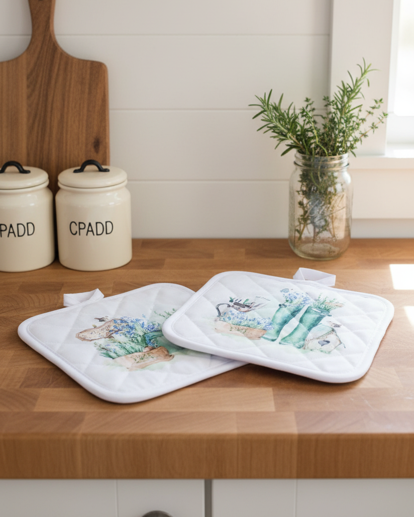 Country Garden Pot Holders Set of 2