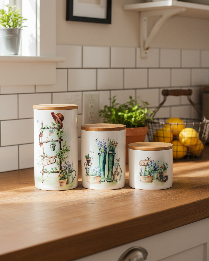 Country Garden Canister Set