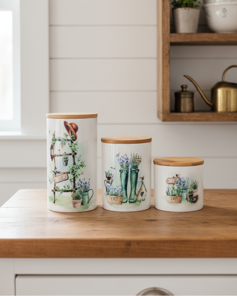 Country Garden Canister Set