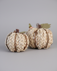Cream Braided Cornhusk Pumpkin