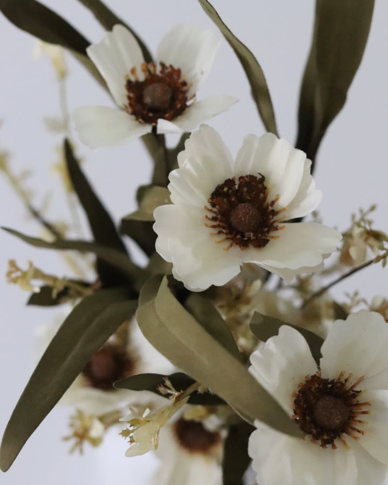 Cream Pansy Pick 19"L