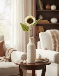 Cream Sunflower Stem 28"
