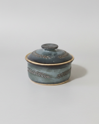 Wheat Design Crock Midnight Blue 8"Dia