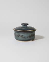 Wheat Design Crock Midnight Blue 8"Dia