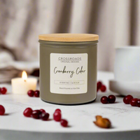 Crossroads Cranberry Cider Coloured Glass Jar Candle 14oz
