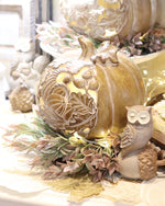 Resin Wood Grain Cutout Pumpkin