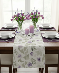 Violet Meadow Table Runner 56"L