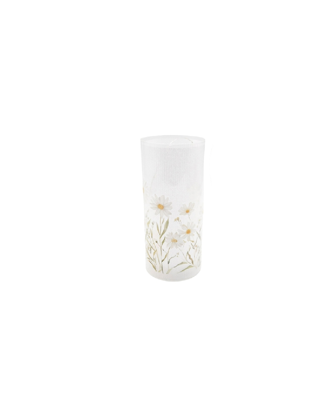 Daisy Blossom Glass LED Cylinder