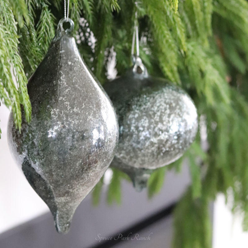 Dark Blue Mercury Glass Ornament