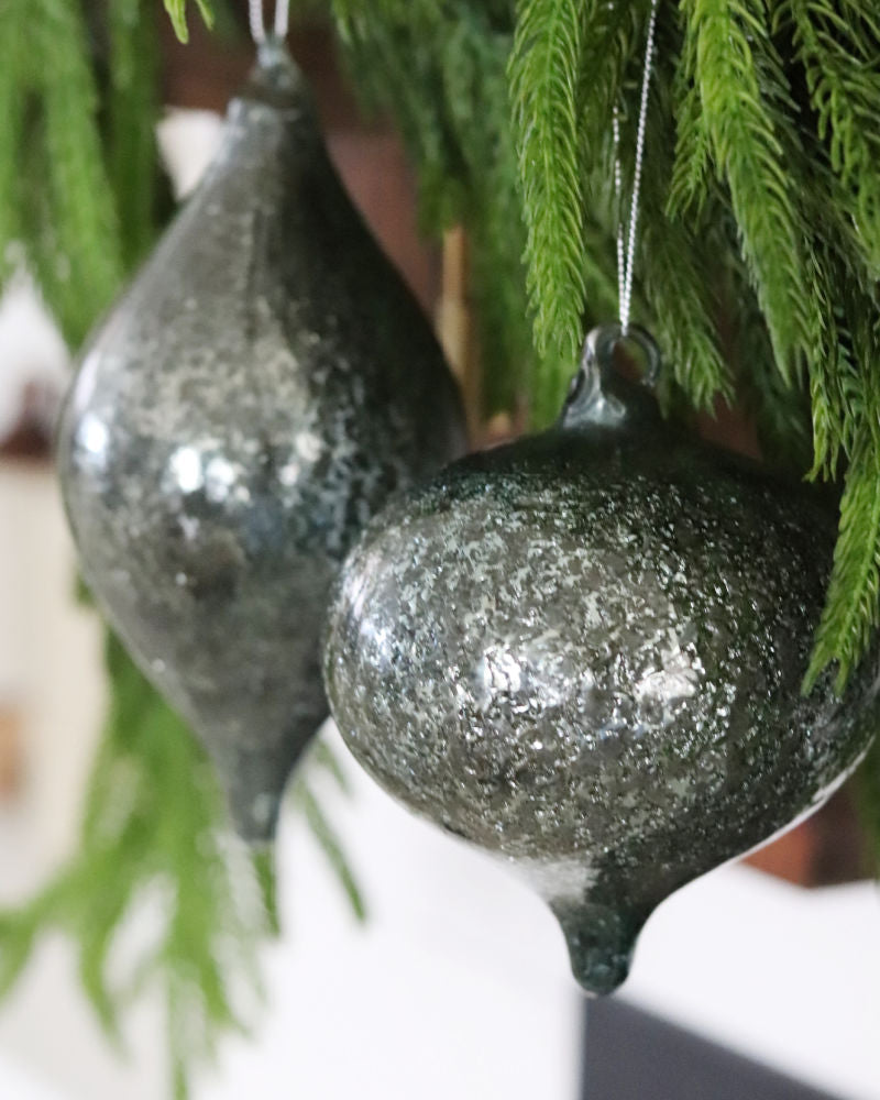 Dark Blue Mercury Glass Ornament