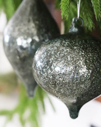 Dark Blue Mercury Glass Ornament