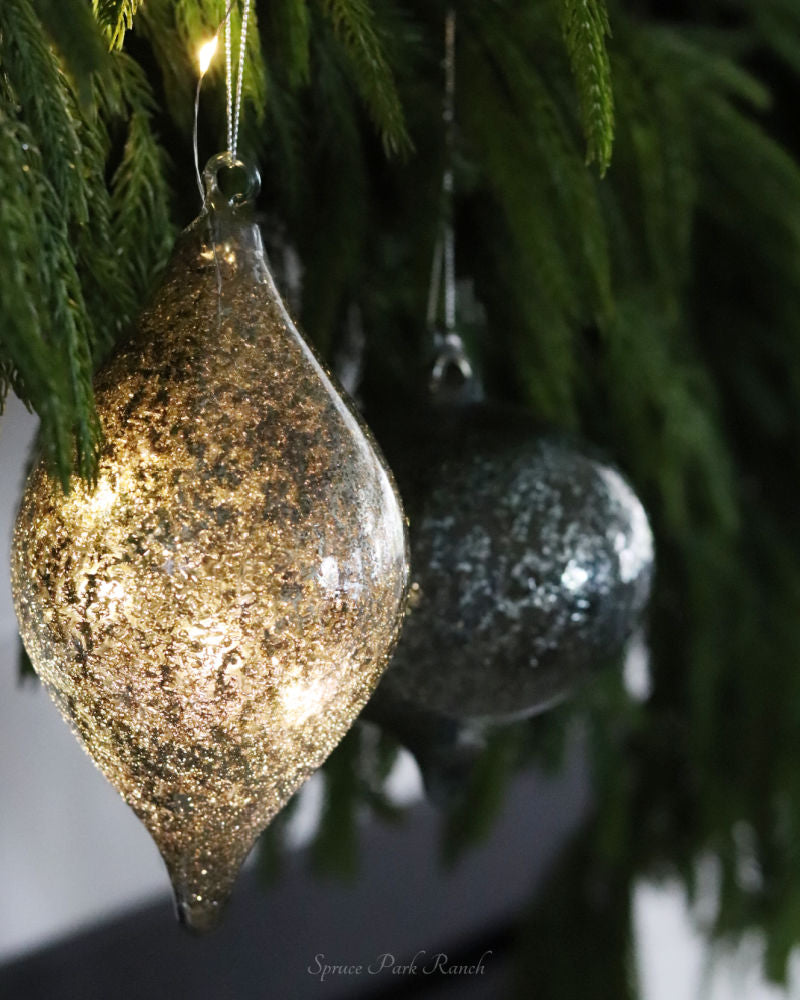 Dark Blue Mercury Glass Ornament