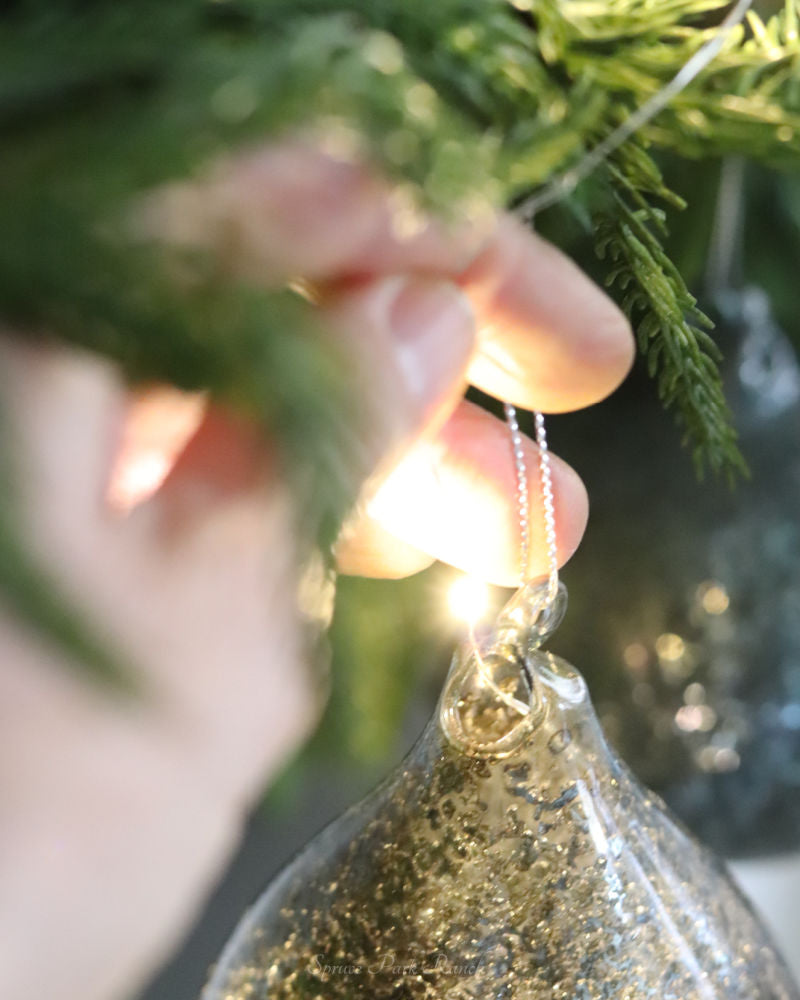 Dark Blue Mercury Glass Ornament