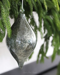 Dark Blue Mercury Glass Ornament