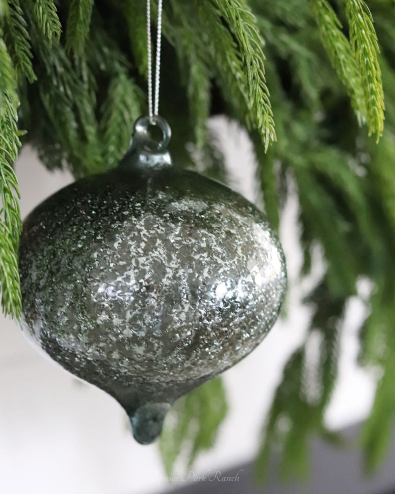 Dark Blue Mercury Glass Ornament