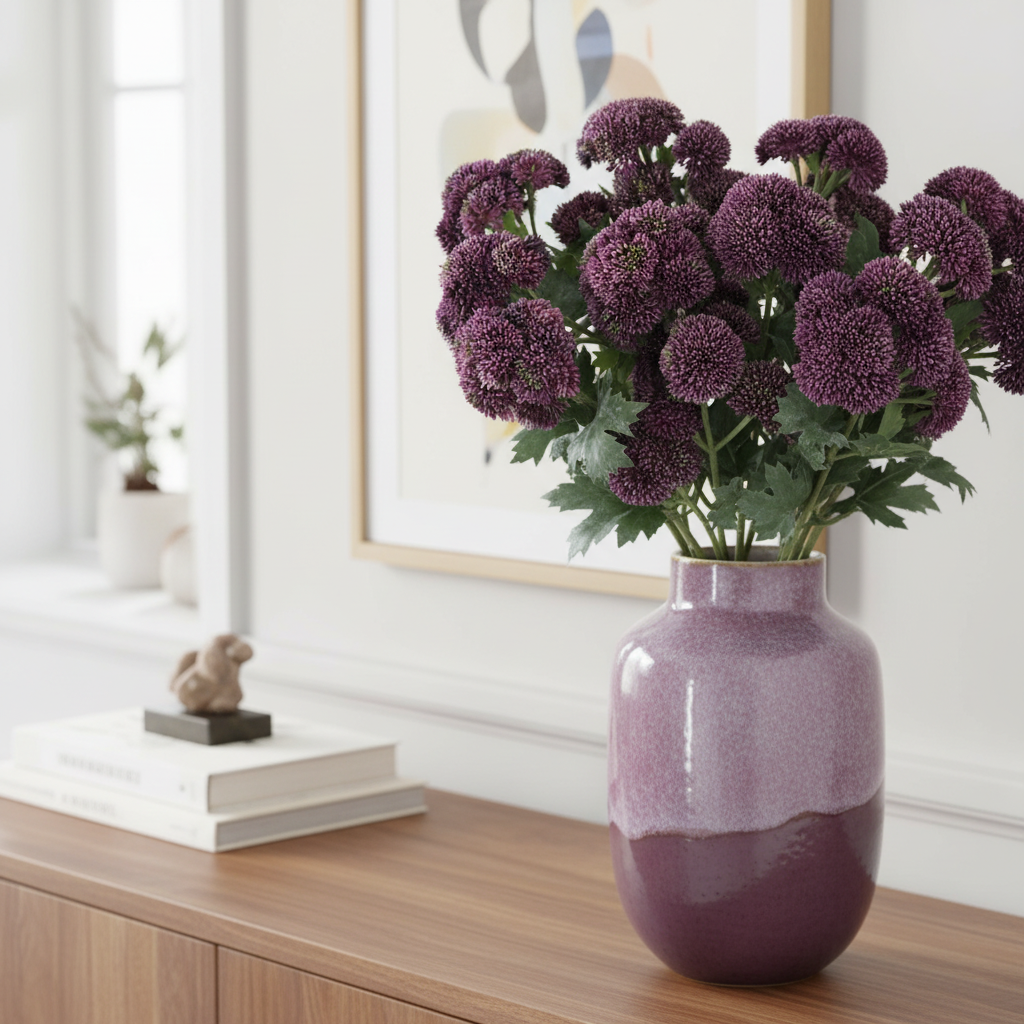 Sedum Stem Dark Purple 28"