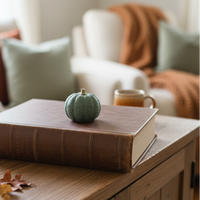 Dark Sage Concrete Mini Pumpkin