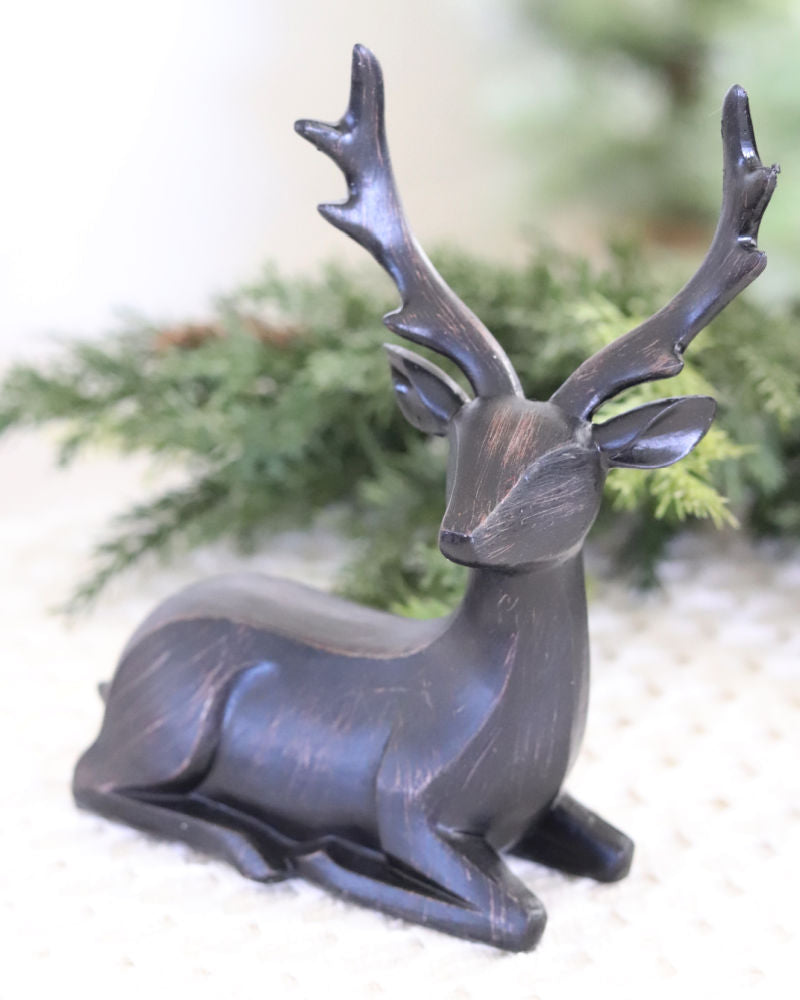 Black Resin Modern Deer