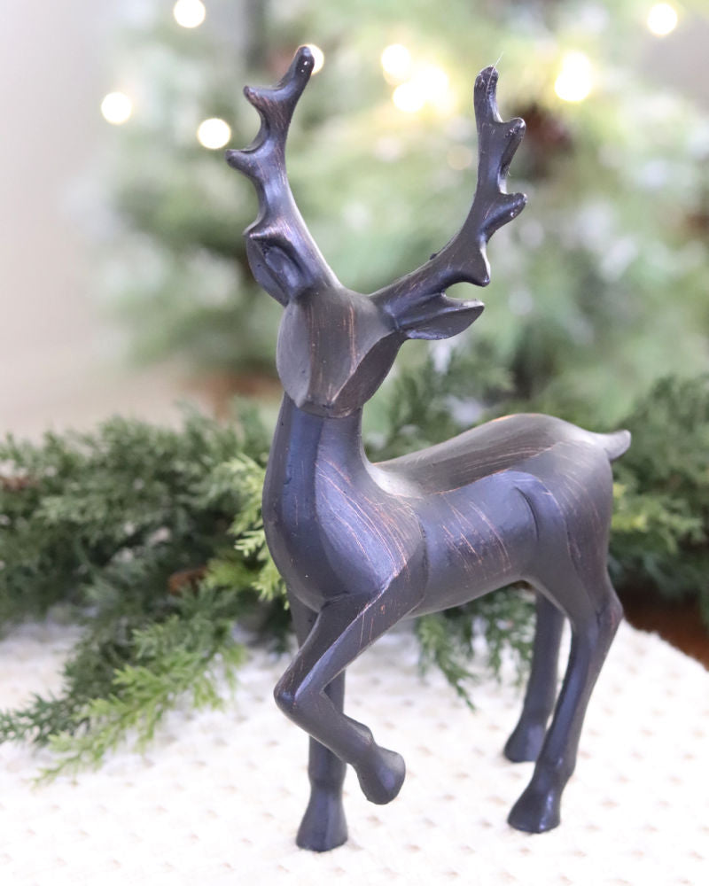 Black Resin Modern Deer