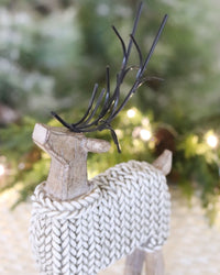 Resin Deer in Cream Sweater