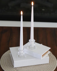 Deluxe Home Cream LED Shiny Tapers Candle Set 11"
