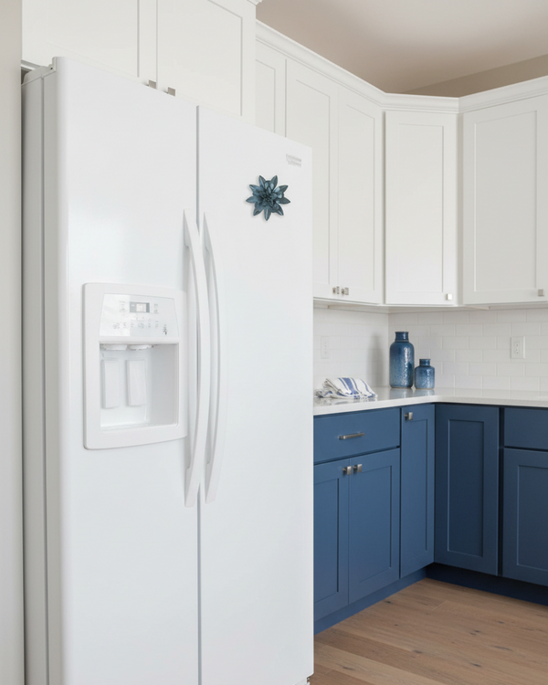 Demin Flower Metal Magnet