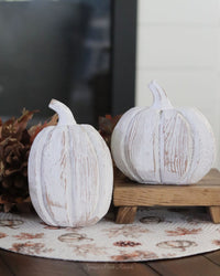 Distressed White Pumpkin